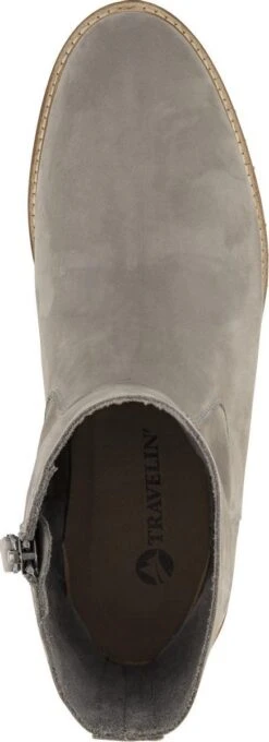 Travelin' Lessay Nubuck - Leren Dames Enkellaars - Grijs Leer - Maat 36 -Skechers Verkoopwinkel 436x1200 1