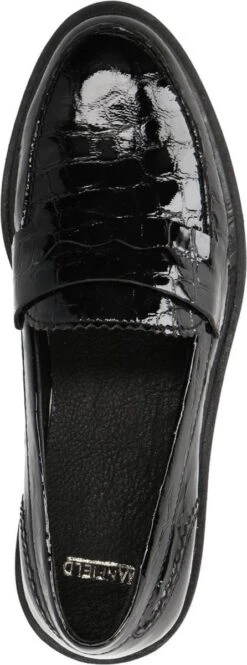 Manfield - Dames - Zwarte Loafers Van Lakleer - Maat 42 -Skechers Verkoopwinkel 446x1200 4