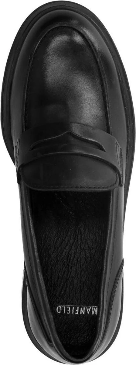 Manfield - Dames - Zwart Leren Loafers - Maat 40 6 Manfield - Dames - Zwart Leren Loafers - Maat 40 - Afbeelding 6