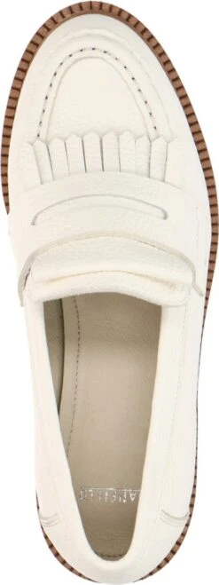 Manfield - Dames - Off White Leren Loafers - Maat 40 -Skechers Verkoopwinkel 450x1200 1