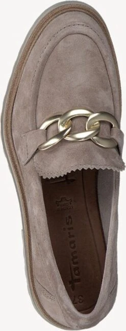 Tamaris Instappers Taupe Leer 131225 - Dames - Maat 39 -Skechers Verkoopwinkel 459x1200