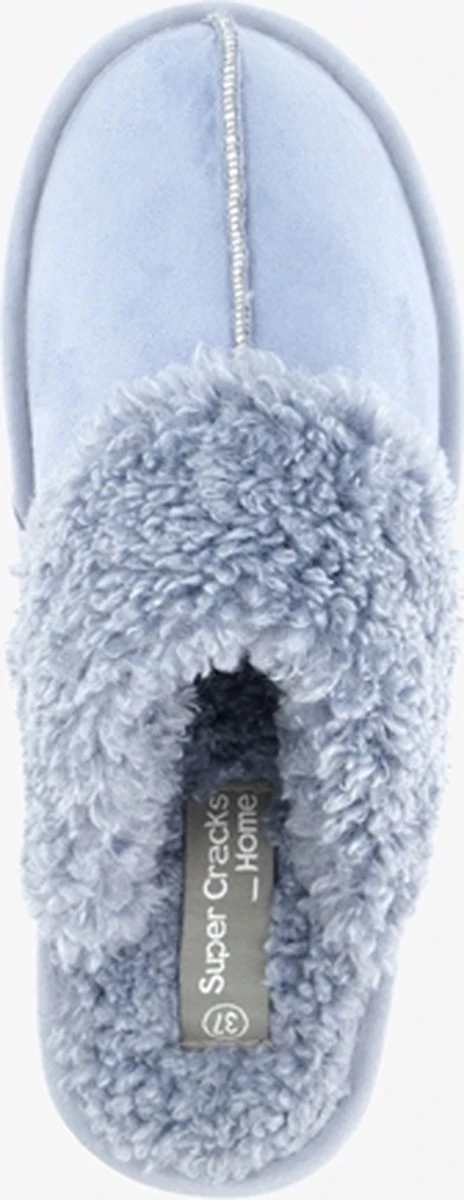 Supercracks Gevoerde Dames Pantoffels Blauw - Maat 39 - Sloffen 2 Supercracks Gevoerde Dames Pantoffels Blauw - Maat 39 - Sloffen - Afbeelding 2
