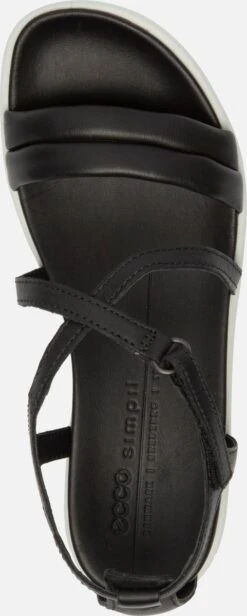 Ecco Simpil Leren Dames Sandalen - Zwart - Maat 40 -Skechers Verkoopwinkel 481x1200