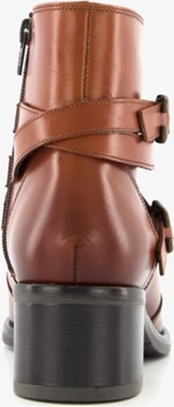 Hush Puppies Leren Dames Enkellaarsjes Met Hak - Cognac - Maat 38 -Skechers Verkoopwinkel 514x1200