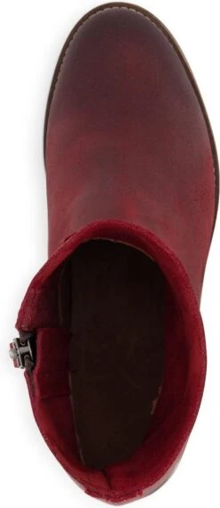 Travelin' Bordeaux Suede - Leren Enkellaarsjes Met Hak - Rood Leer - Maat 36 -Skechers Verkoopwinkel 520x1200