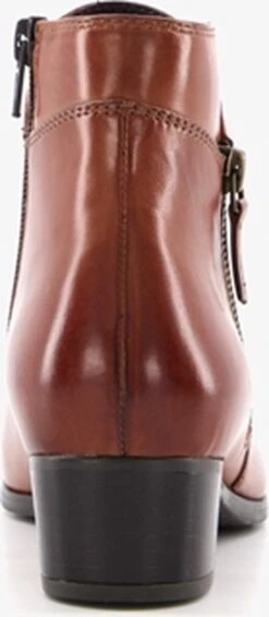 Hush Puppies Leren Dames Enkellaarsjes Met Hak - Cognac - Maat 40 -Skechers Verkoopwinkel 524x1200