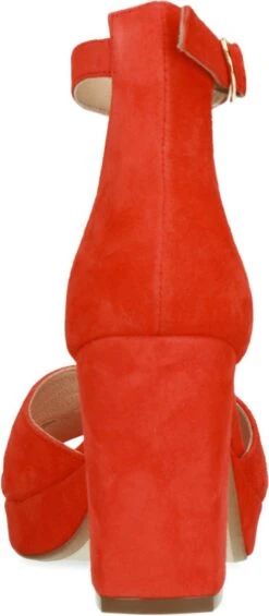 Manfield - Dames - Oranje Suède Sandalen Met Hak - Maat 39 -Skechers Verkoopwinkel 525x1200 1