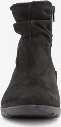 Hush Puppies Gevoerde Suede Dames Enkellaarsjes - Zwart - Maat 38 - Echt Leer - Uitneembare Zool -Skechers Verkoopwinkel 575x1200