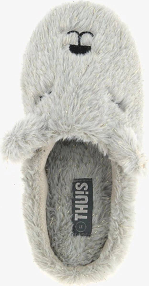 Thu!s Dames Pantoffels Konijn - Grijs - Maat 38 - Sloffen 2 Thu!s Dames Pantoffels Konijn - Grijs - Maat 38 - Sloffen - Afbeelding 2