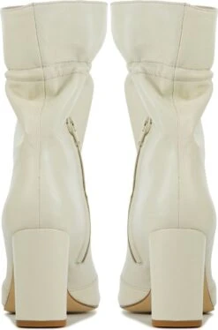 Lina Locchi Enkellaarsjes Dames / Laarzen / Damesschoenen - Leer - L1140 Led - Gebroken Wit - Maat 39 -Skechers Verkoopwinkel 793x1200