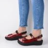 Wolky Sandalen Jewel Rood Crocolook Lakleer -Skechers Verkoopwinkel 802x1200 1