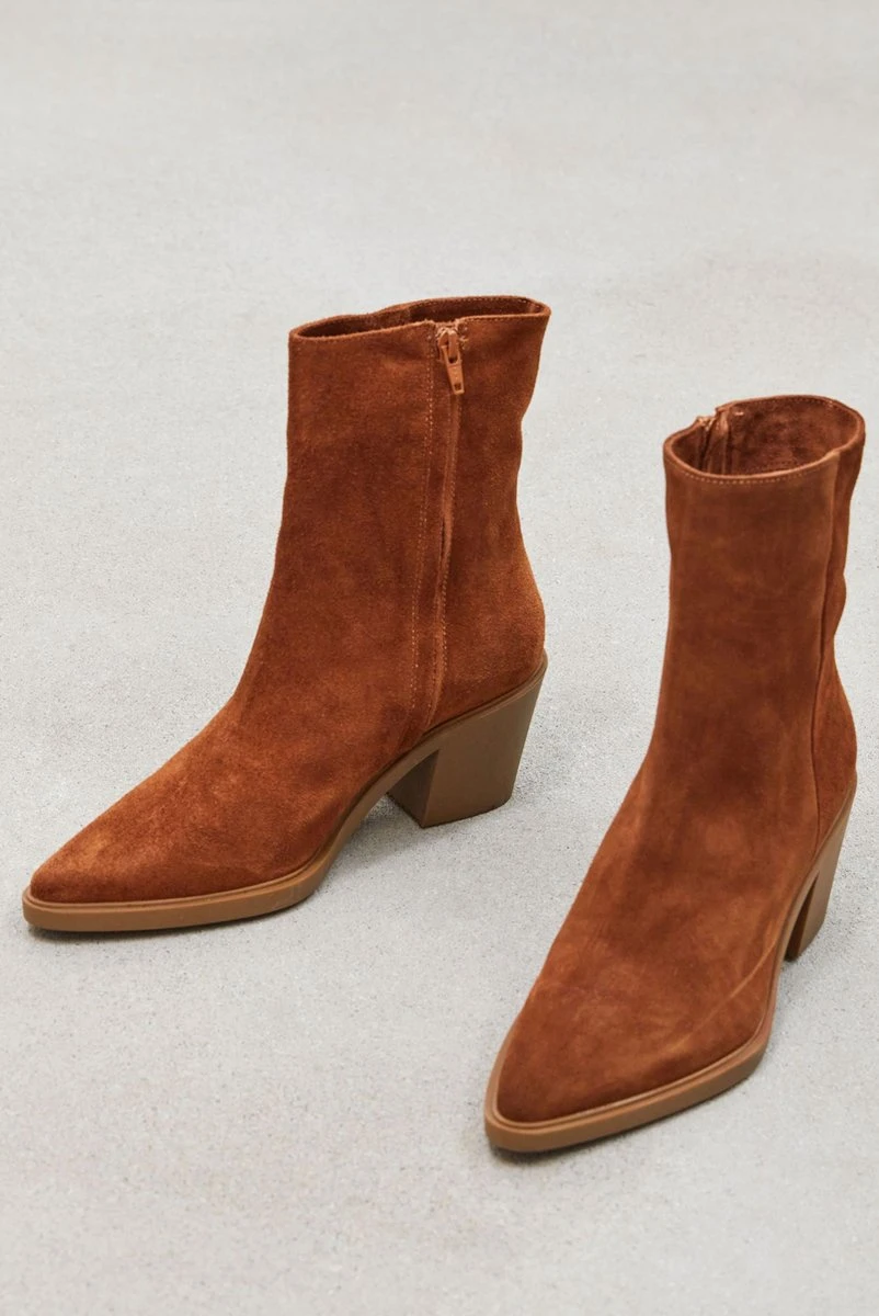 Lina Locchi Enkellaarsjes Dames / Laarzen / Damesschoenen - Suède - L1208 - Bruin - Maat 36 2 Lina Locchi Enkellaarsjes Dames / Laarzen / Damesschoenen - Suède - L1208 - Bruin - Maat 36 - Afbeelding 2