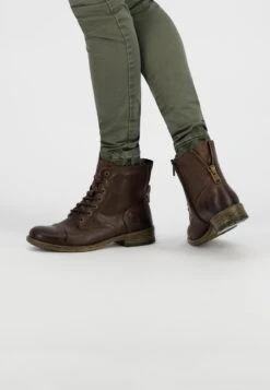 NoGRZ A.Aalto Leren Enkellaarzen Dames - Wol Gevoerde Veterschoenen - Donkerbruin Leer - Maat 41 -Skechers Verkoopwinkel 831x1200 22