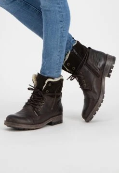NoGRZ P.Post - Dames Leren Enkellaars - Winter Veterboots - Wol Gevoerd - Donkerbruin - Maat 42 -Skechers Verkoopwinkel 831x1200 25