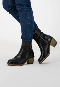 Travelin' Paulx - Leren Dames Enkellaars Met Hak - Zwart Leer - Maat 36 -Skechers Verkoopwinkel 831x1200 7