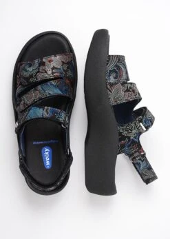 Wolky Sandalen Avalon Zwart/blauw Suede -Skechers Verkoopwinkel 854x1200 4