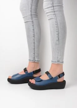 Wolky Sandalen Jewel Jeans Leer