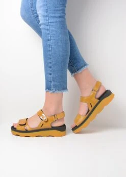 Wolky Sandalen Medusa Amber Leer -Skechers Verkoopwinkel 854x1200 9