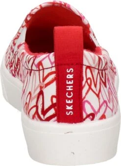 Skechers Poppy Graffiti Heart Instappers Wit - Dames - Maat 40 -Skechers Verkoopwinkel 880x1200