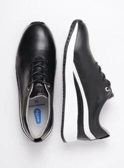 Wolky Veterschoenen Runner Zwart/wit Leer -Skechers Verkoopwinkel 885x1200 100