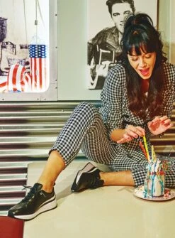 Wolky Veterschoenen Runner Zwart/wit Leer -Skechers Verkoopwinkel 885x1200 103