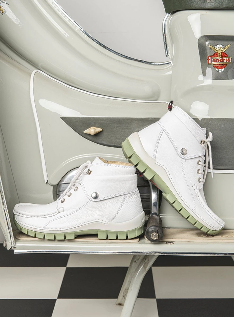 Wolky Veterschoenen Jump Summer Wit/lichtgroen Leer 6 Wolky Veterschoenen Jump Summer Wit/lichtgroen Leer - Afbeelding 6