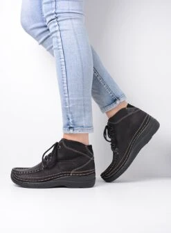 Wolky Veterschoenen Roll Shoot Zwart Nubuck -Skechers Verkoopwinkel 885x1200 120