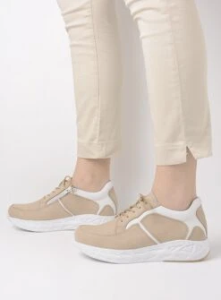 Wolky Veterschoenen Bounce Beige-wit Nubuck -Skechers Verkoopwinkel 885x1200 182