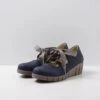 Wolky Veterschoenen Boston Blauw Zomer Nubuck