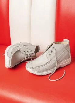 Wolky Veterschoenen Roll Moc Lichtgrijs Nubuck -Skechers Verkoopwinkel 885x1200 192