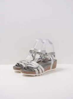 Wolky Sandalen Pacific Zilver Slangen Print Leer -Skechers Verkoopwinkel 885x1200 58