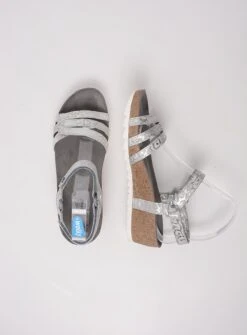 Wolky Sandalen Pacific Zilver Slangen Print Leer -Skechers Verkoopwinkel 885x1200 60