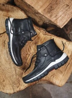 Wolky Veterschoenen Jump Zwart/wit Leer -Skechers Verkoopwinkel 886x1200 5