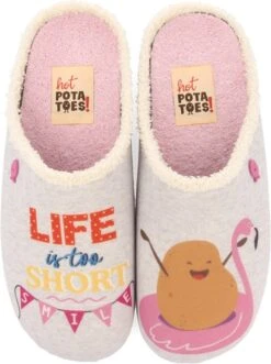 Hot Potatoes Zomer Pantoffels Rueka 65670 Grijs-41