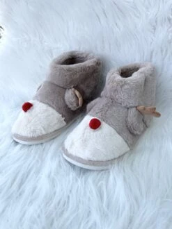 Merkloos Pantoffels - Dames - Rendier - Bruin - Maat 40/41