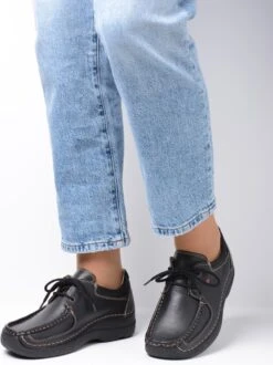 Wolky Veterschoenen Roll Shoe Zwart Leer -Skechers Verkoopwinkel 899x1200 7