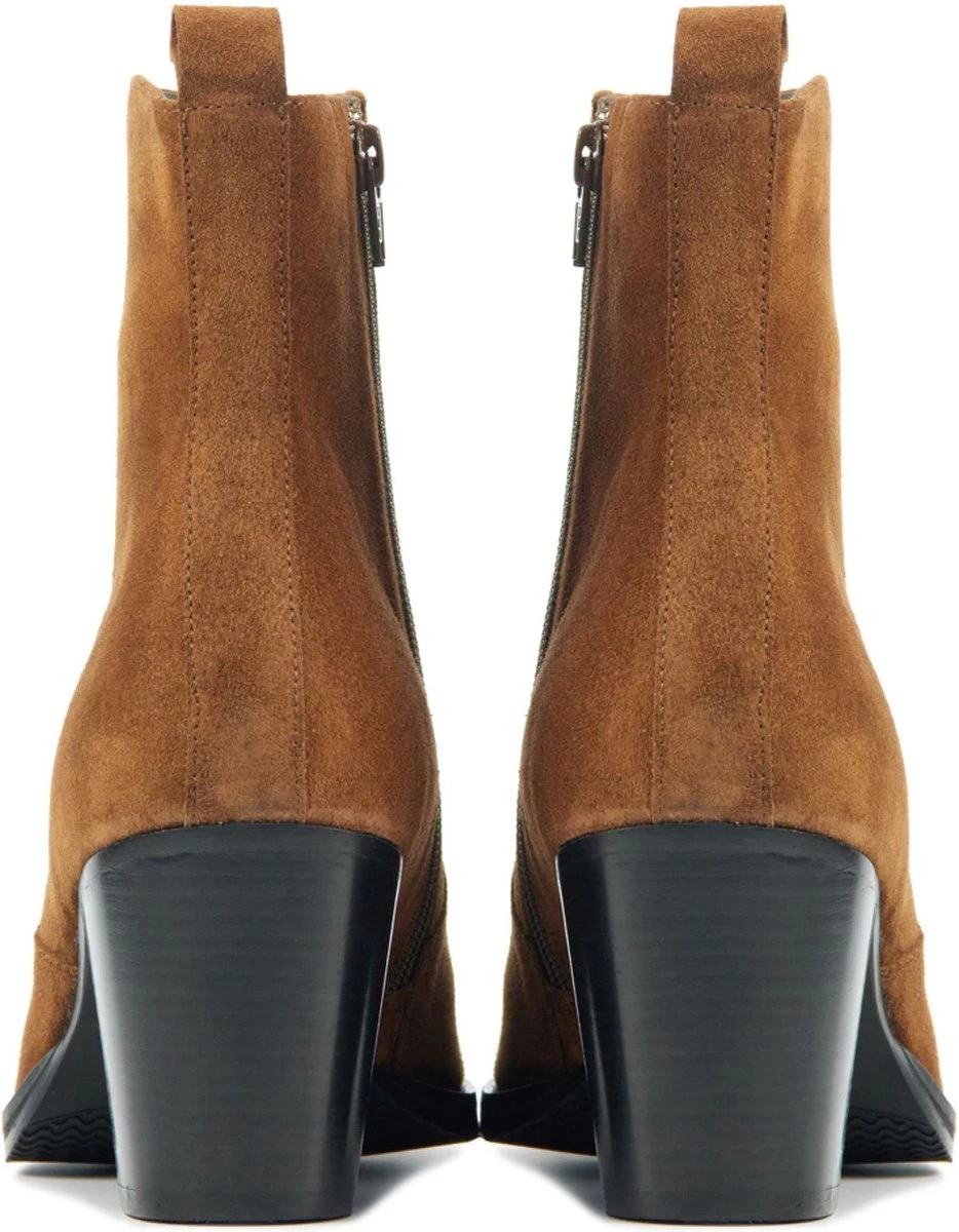 Stefano Lauran Enkellaarsjes Dames / Laarzen / Damesschoenen - Suède - S1057 - Bruin - Maat 39 3 Stefano Lauran Enkellaarsjes Dames / Laarzen / Damesschoenen - Suède - S1057 - Bruin - Maat 39 - Afbeelding 3