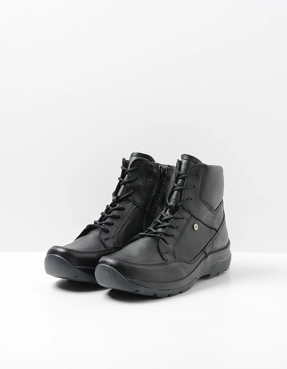 Wolky Veterschoenen Raf Zwart Leer 2 Wolky Veterschoenen Raf Zwart Leer - Afbeelding 2