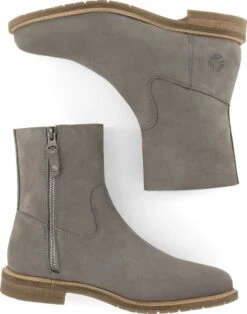 Travelin' Lessay Nubuck - Leren Dames Enkellaars - Grijs Leer - Maat 36 -Skechers Verkoopwinkel 943x1200 6