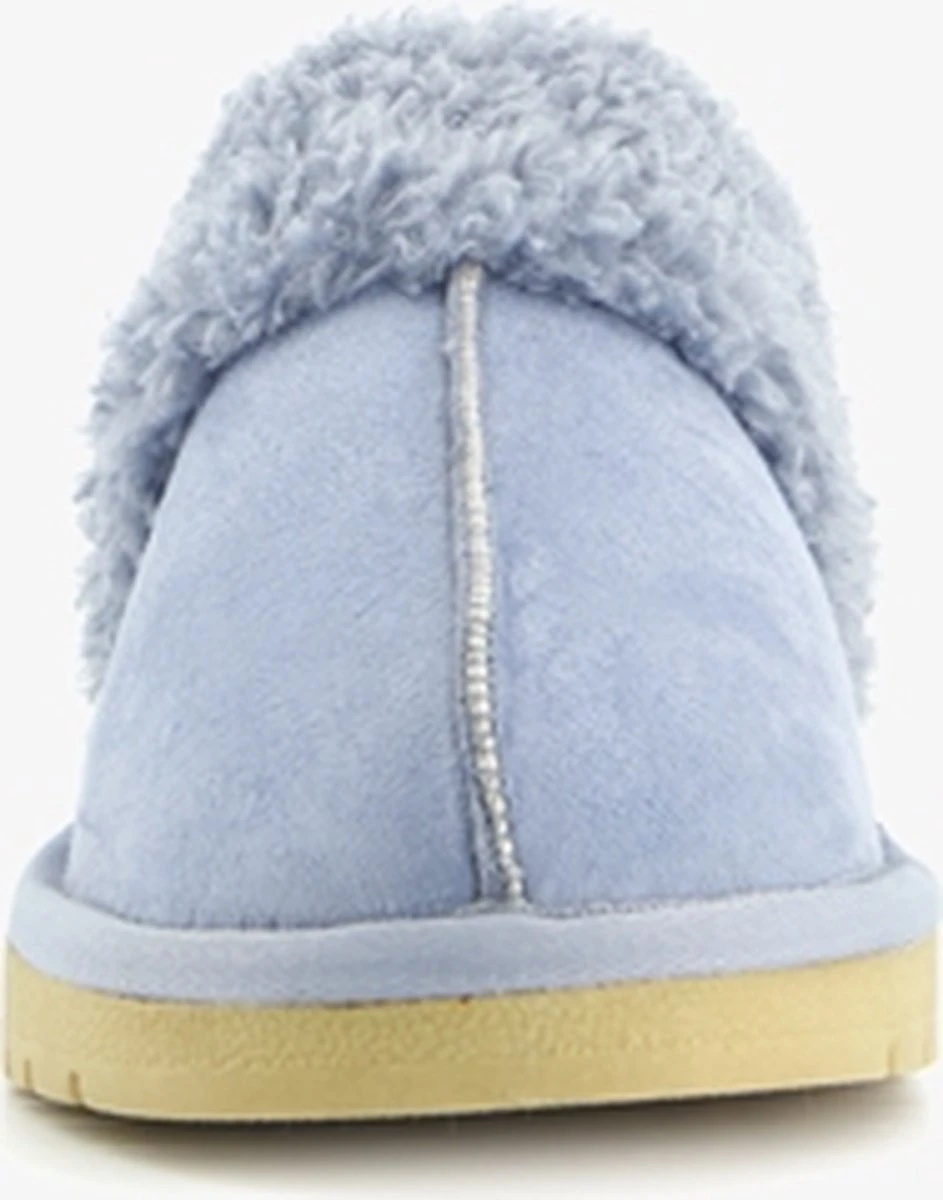 Supercracks Gevoerde Dames Pantoffels Blauw - Maat 39 - Sloffen 4 Supercracks Gevoerde Dames Pantoffels Blauw - Maat 39 - Sloffen - Afbeelding 4