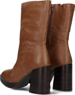Omoda Lprexi-01 Enkellaarsjes - Enkelboots Met Rits - Dames - Bruin - Maat 40