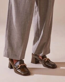 Lina Locchi Instappers Dames - Instapschoenen / Damesschoenen - Leer - L1209 - Groen - Maat 39 -Skechers Verkoopwinkel 947x1200