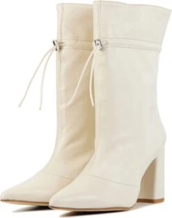 Lina Locchi Enkellaarsjes Dames / Laarzen / Damesschoenen - Leer - L1140 Led - Gebroken Wit - Maat 39 -Skechers Verkoopwinkel 948x1200 4